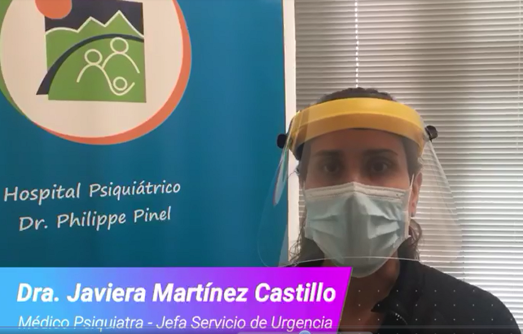 Dra Javiera Martínez   jefa del servicio de urgencia del Hospital Psiquiátrico ,destacado el trabajo realizado en la pandemia  y hace llamado  al autocuidado