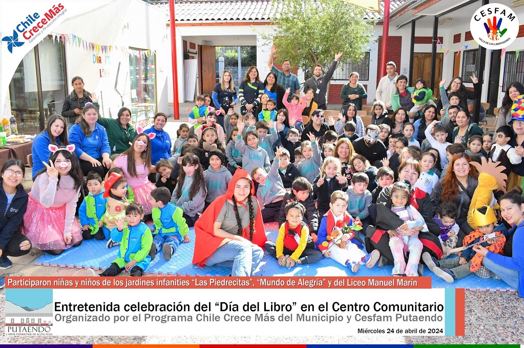 Entretenida y mágica celebración del “Día del Libro” con niñas y niños en el Centro Comunitario