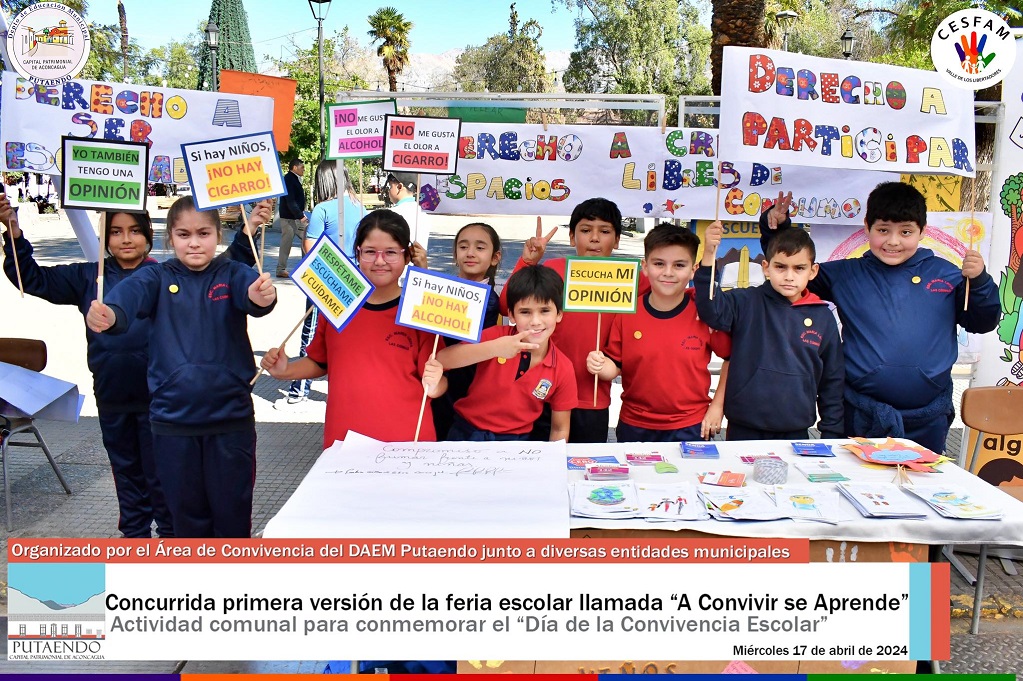 Multitudinaria primera versión de la feria llamada “A Convivir se Aprende” para mostrar diferentes experiencias que fomentan una sana convivencia escolar