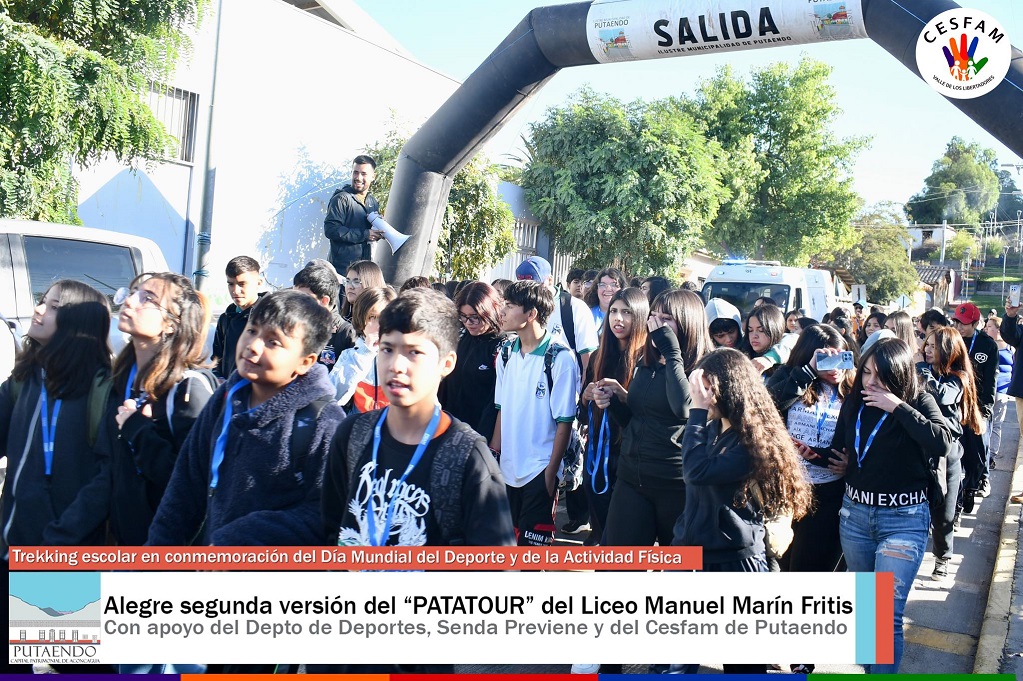 Niñas, niños y adolescentes del Liceo Manuel Marín Fritis fueron protagonistas de la alegre segunda versión del “PATATOUR