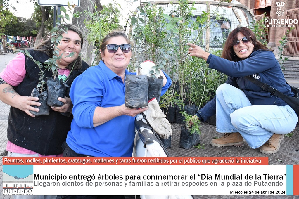 Municipio entrega más de 200 árboles a vecinas y vecinos de Putaendo en el marco de la conmemoración del Día Mundial de la Tierra